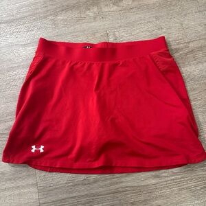 Under armor red golf/tennis skirt size S